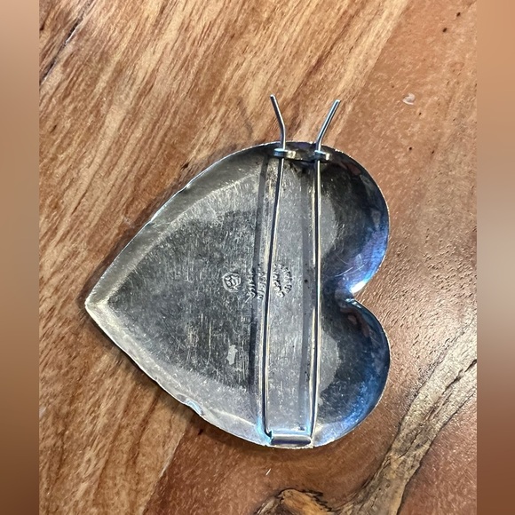 Authentic VOGT Barrette Heart Hair Clip Sterling Silver Made in Mexico Western - Picture 6 of 8